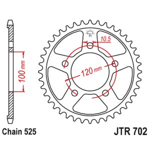 JT ZĘBATKA TYLNA 4363 43 APRILIA RSV 1000 MILLE R/SL/SP '98-'03 (+1) (JTR702.43)