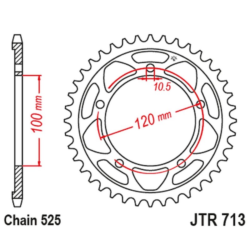 JT ZĘBATKA TYLNA 4447 40 APRILIA RSV 1000 11-15 (444740JT) (ŁAŃC.525)