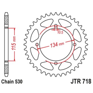 JT ZĘBATKA TYLNA 711 48 CAGIVA ELEFANT 650/750 '85-89', DUCATI 650/750 INDIANA CUSTOM '87-90'