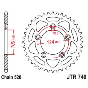 Zębatka tylna do Ducati Panigale 899 14-15, Scrambler 800 15-18 - JT (444443JT)