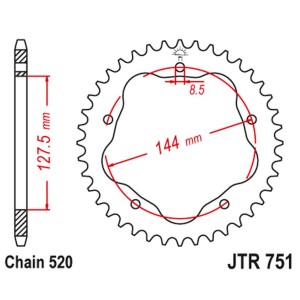 JT ZĘBATKA TYLNA 4320M 38 DUCATI 950 HYPERMOTARD '19-20, 800 MONSTER '05-07, 748 BIPOSTO '95-03 - Sklep motocyklowy