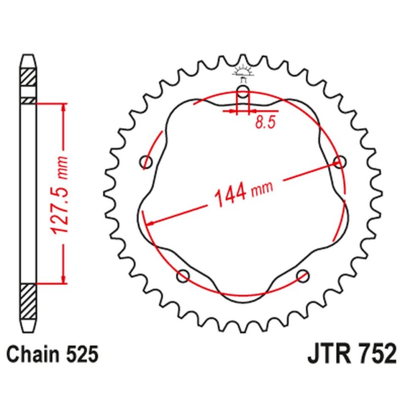 JT ZĘBATKA TYLNA 4320 36 DUCATI 848/916/996/1000/1100 - ŁAŃC. 525
