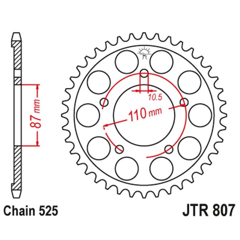 JT ZĘBATKA TYLNA 828 45 SUZUKI GSF 650 BANDIT '07-15, GSX 650 '08-16 - Sklep Moto