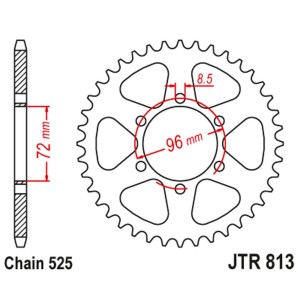 JT ZĘBATKA TYLNA SUZUKI TM 400 '71-75, TS 250 '75-83, TS 400 '72-77 (JTR813,40) (ŁAŃC. 525)