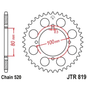 JT ZĘBATKA TYLNA 819 37 SUZUKI RG 250 '83-84 - ŁAŃC. 520