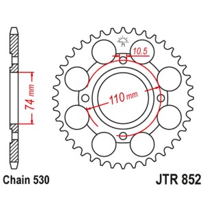 JT ZĘBATKA TYLNA 861 41 YAMAHA RD 250LC '80-85, RZ 250 (86141JT)