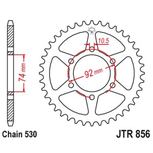 JT ZĘBATKA TYLNA 852 44 YAMAHA XJ 400 / XJ 550 SECA/MAXIM '81-85