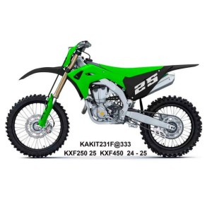 UFO 2025/11 KOMPLET PLASTIKÓW Z OSŁONAMI TELESKOPÓW KAWASAKI KXF 250 / 450 '24-'26 ZIELONY