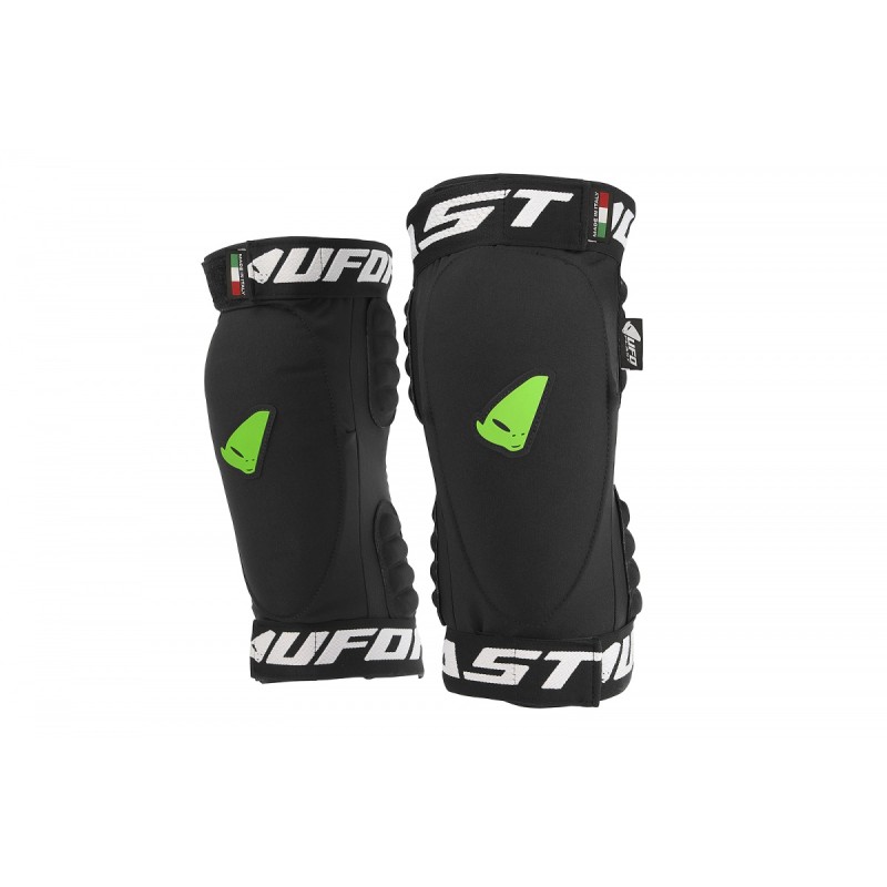 UFO Nakolanniki Ochraniacze Kolan Rowerowe MTB / E-Bike Spartan Kolor Czarny Rozmiar L/XL - Kolekcja 2024